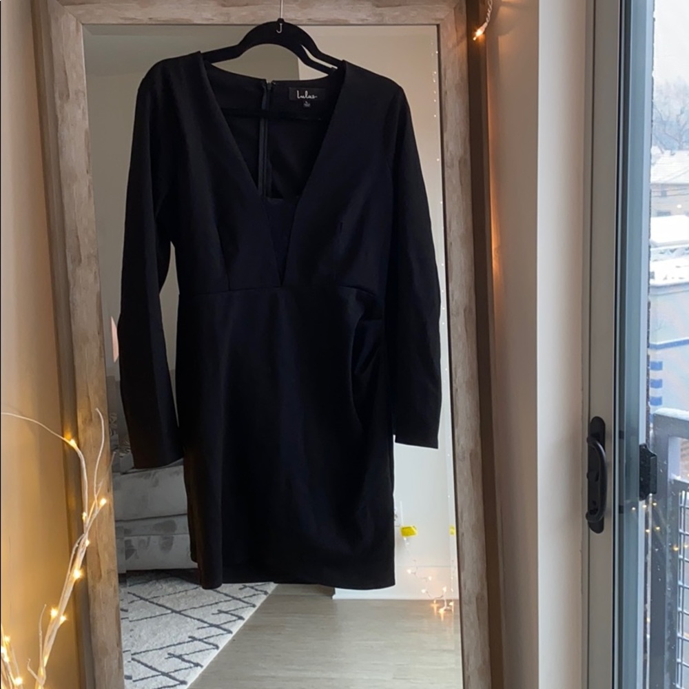 Lulus Nuria Black Long Sleeve Bodycon Dress